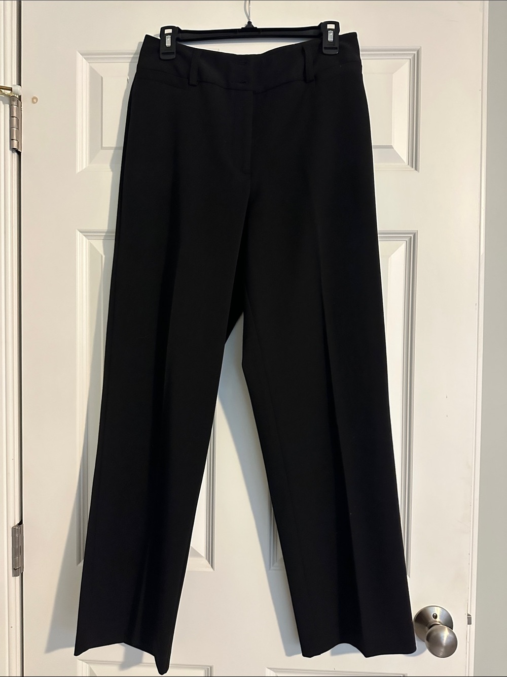 Dress Barn Black Straight-Leg Dress Trousers